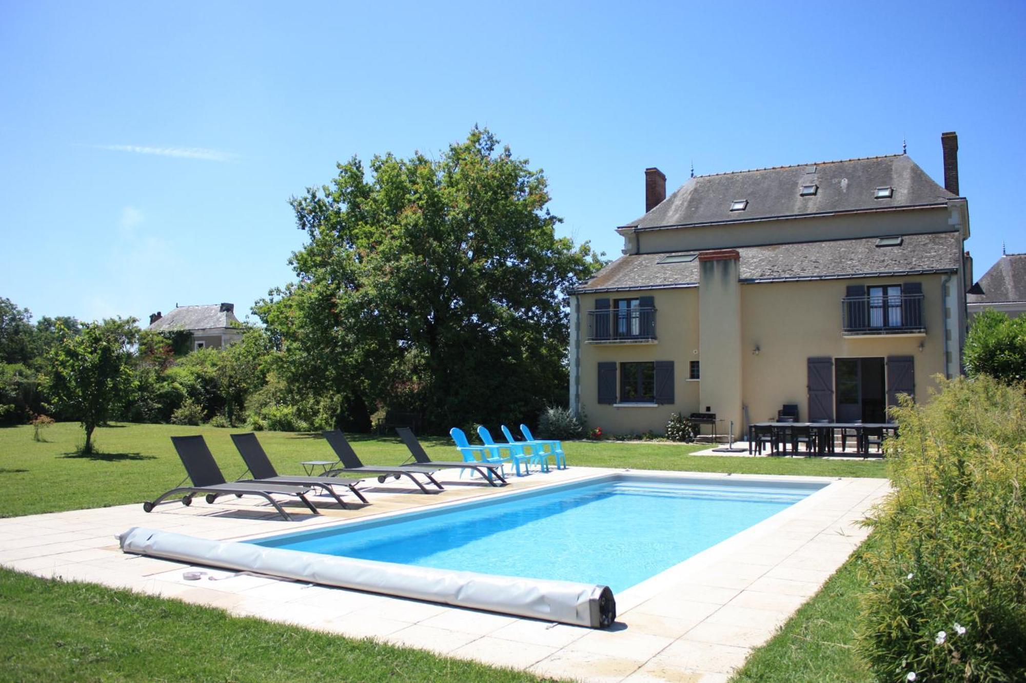 Villa Le Printemps, Maison 15 Pers Avec Piscine Chevire-le-Rouge Ngoại thất bức ảnh