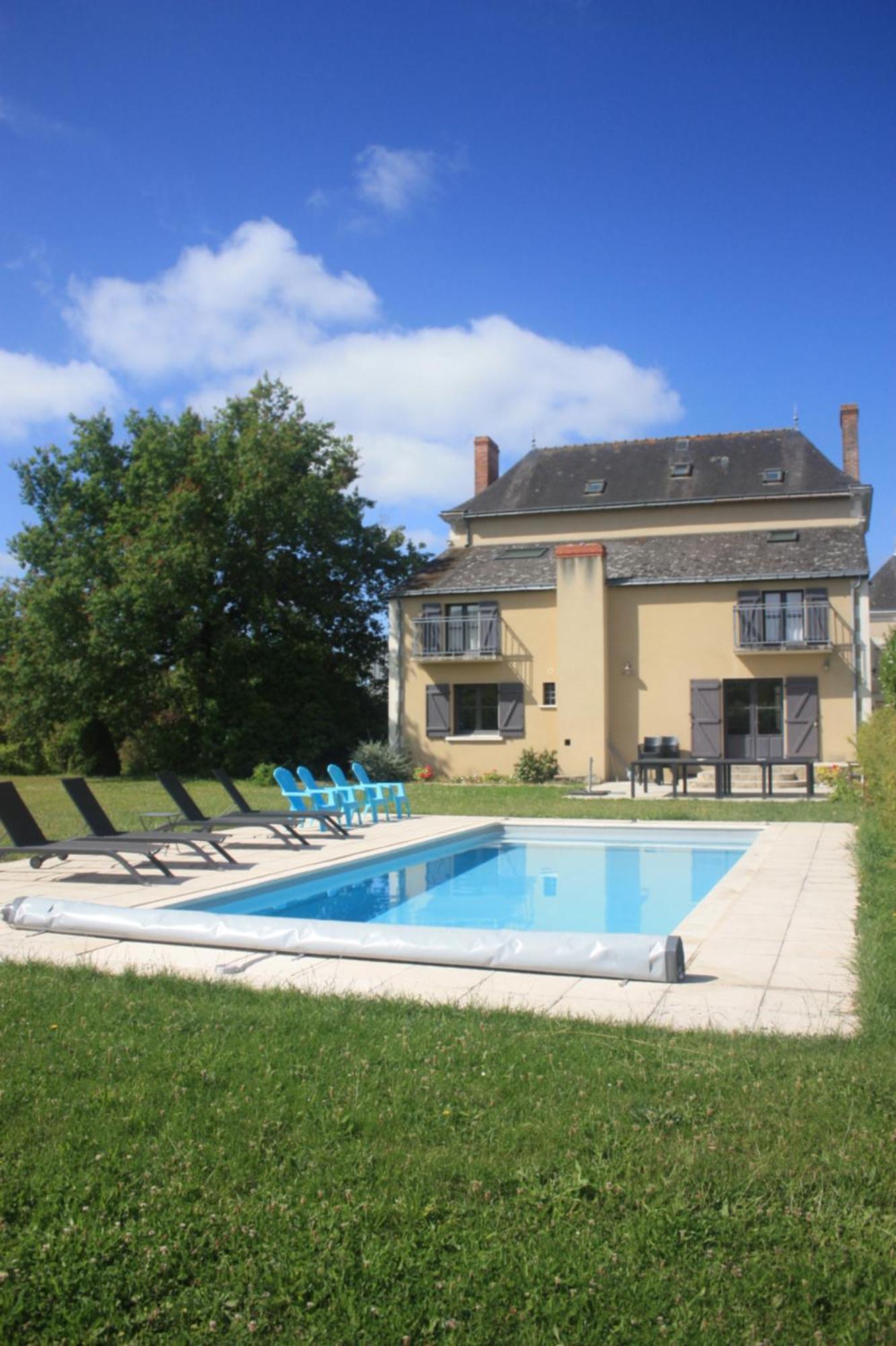 Villa Le Printemps, Maison 15 Pers Avec Piscine Chevire-le-Rouge Ngoại thất bức ảnh